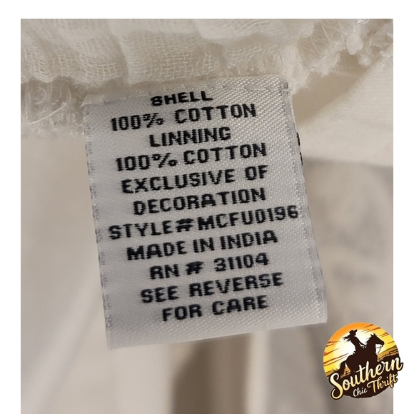 ✨️NWT✨️ KIM ROGERS - Large White Lacey Blouse - Picture 7 of 7